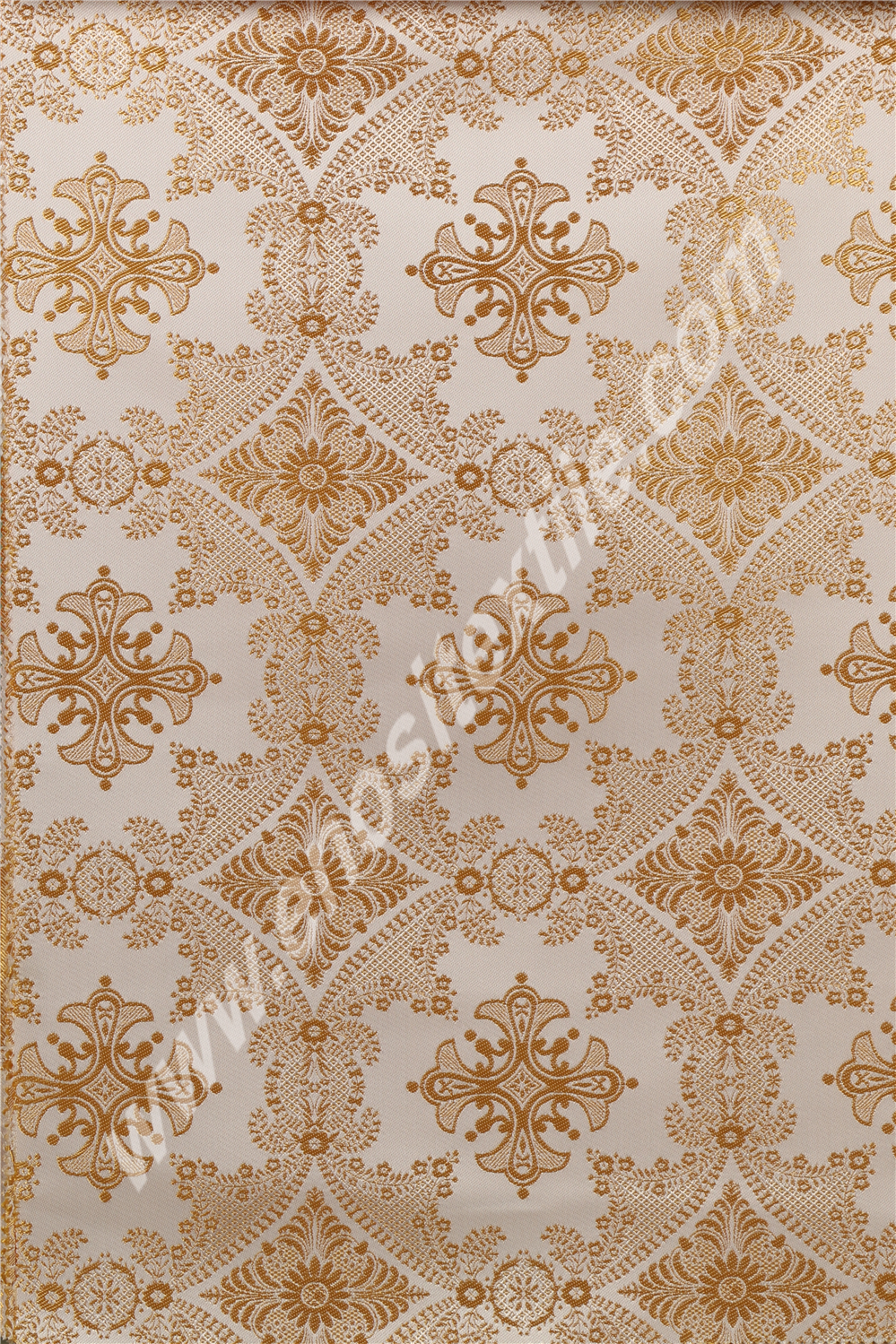 KL-001 White-Gold Brocade Fabrics